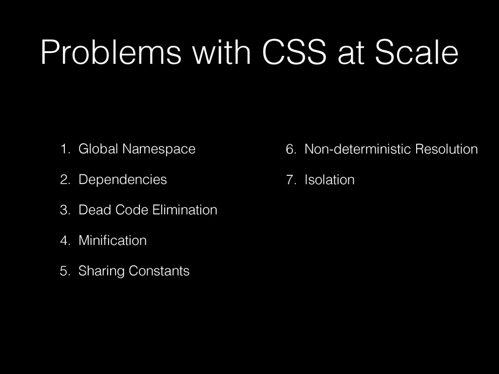 Christopher Chedeau's 7 problems with CSS at scale